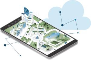 smart city on ipad with cloud v4 300x198 - smart city on ipad with cloud v4