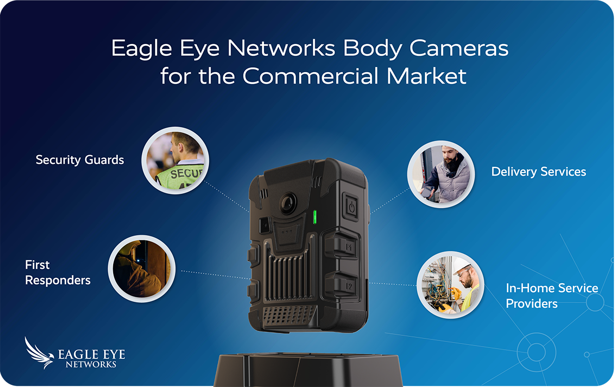 Eagle Eye Networks Ofrece una Cámara Corporal 4G, Directa a la Nube,  Diseñada para el Mercado Comercial